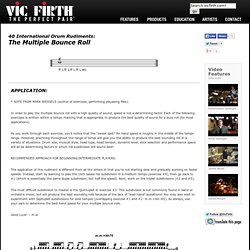 Vic Firth 40 Essential Rudiments: Multiple Bounce Roll