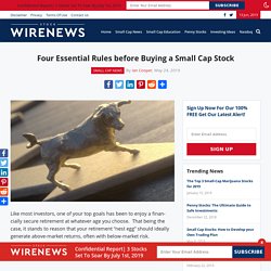 Rules For Buying a Small Cap Stock