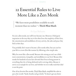 12 Essential Rules to Live More Like a Zen Monk