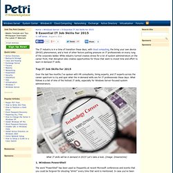 9 Essential IT Job Skills for 2015 « Petri Petri