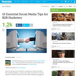 10 Essential Social Media Tips for B2B Marketers