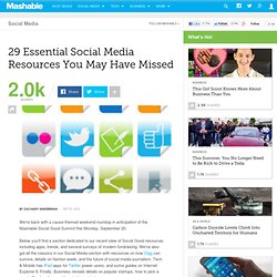 29 Essential Social Media Resources You May Have MIssed