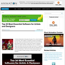 Top 20 Most Essential Software for Artists and Designers