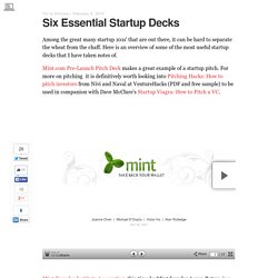 6 Essential Startup Decks