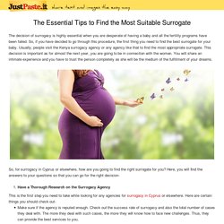 The Essential Tips to Find the Most Suitable Surrogate