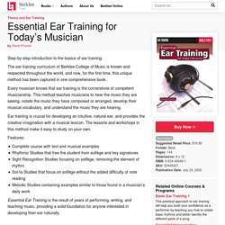 Essential Ear Training for Today's Musician.