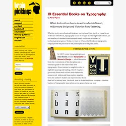 10 Essential Books on Typography