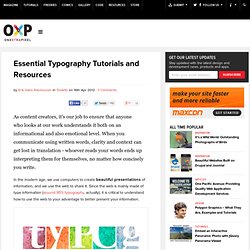 Essential Typography Tutorials and Resources