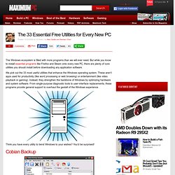 The 33 Essential Free Utilities for Every New PC