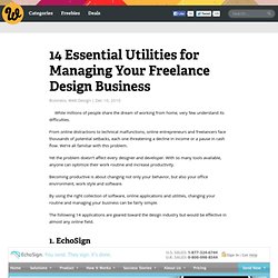 14 Essential Utilities for Managing Your Freelance Design Business