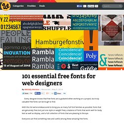 101 essential free fonts for web designers