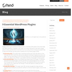 9 Essential WordPress Plugins