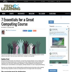 7 Essentials for a Great Computing Course
