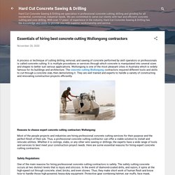 Essentials of hiring best concrete cutting Wollongong contractors