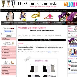 List of Essential Closet Staples for Chic Fashionistas