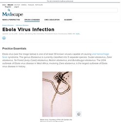 Ebola Virus Infection: Practice Essentials, Background, Pathophysiology and Etiology