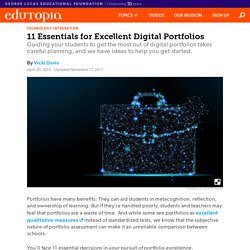 11 Essentials for Excellent Digital Portfolios