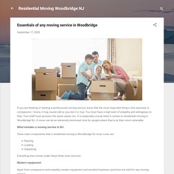 Essentials of any moving service in Woodbridge