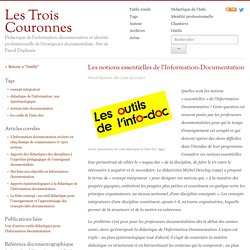 Les notions essentielles de l’Information-Documentation