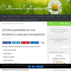22 infos essentielles sur nos émotions (+ outils pour les exprimer)
