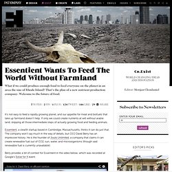 Essentient Wants To Feed The World Without Farmland