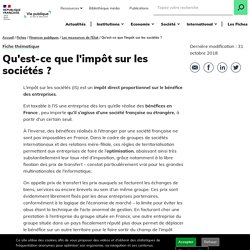 Qu'est-ce que l'impôt sur les sociétés