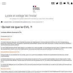 Qu'est ce que le CVL ? - Lycée et collège de l'Iroise