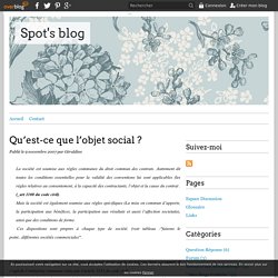 Qu’est-ce que l’objet social ?