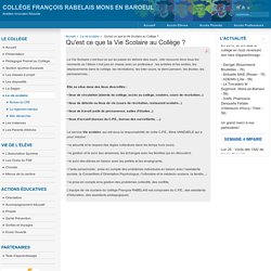 Qu'est ce que la Vie Scolaire au Collège ?