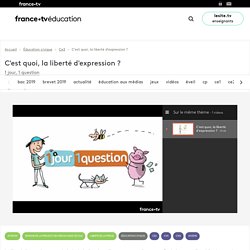 C'est quoi la liberté d'expression