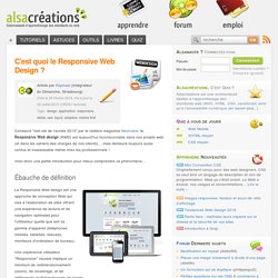 C'est quoi le Responsive Web Design