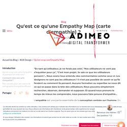 Qu'est ce qu'une Empathy Map (carte d'empathie) ?