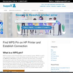 Find WPS Pin on HP Printer and Establish Connection - HP Supports - Helpline Number