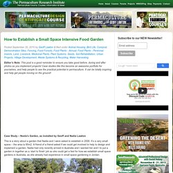 How to Establish a Small Space Intensive Food Garden Permaculture Research Institute