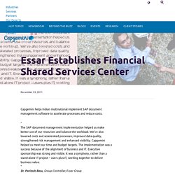 Essar Establishes Financial Shared Services Center -Capgemini LBS