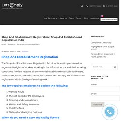 What is a Shop and Establishment Registration in India?