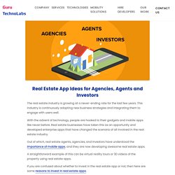 Real Estate App Ideas for Agencies, Agents and Investors