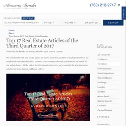 Top 17 Real Estate Articles of the Third Quarter of 2017
