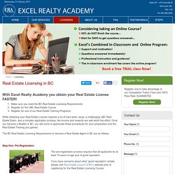 UBC Real Estate License - EXCEL REAL ESTATE ACADEMY