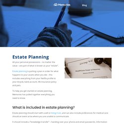 Estate Planning - Memories