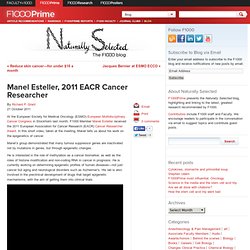Manel Esteller, 2011 EACR Cancer Researcher