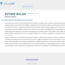 Esther Walsh - Innovation Wireless