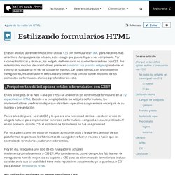 Estilizando formularios HTML - Aprende desarrollo web