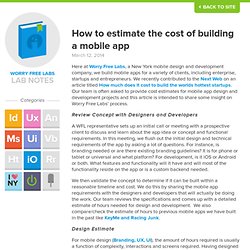 How to estimate the cost of building a mobile app
