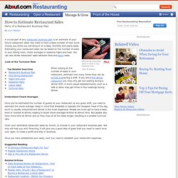 How to Estimate Restaurant Sales - All About Restaurant Business Plans