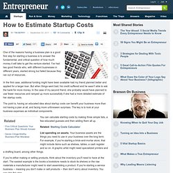 How to Estimate Startup Costs
