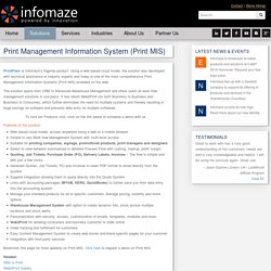 Print MIS–Cloud Based Estimating, Quoting, Job Workflow Management System