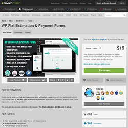 WordPress - WP Flat Estimation & Payment Forms
