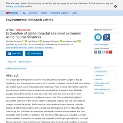 Estimation of global coastal sea level extremes using neural networks