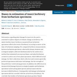 Biases in estimation of insect herbivory from herbarium specimens